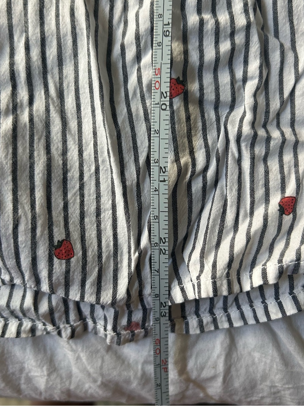 Striped Button-Up Blouse with Strawberry Accents - Picture 6 of 6